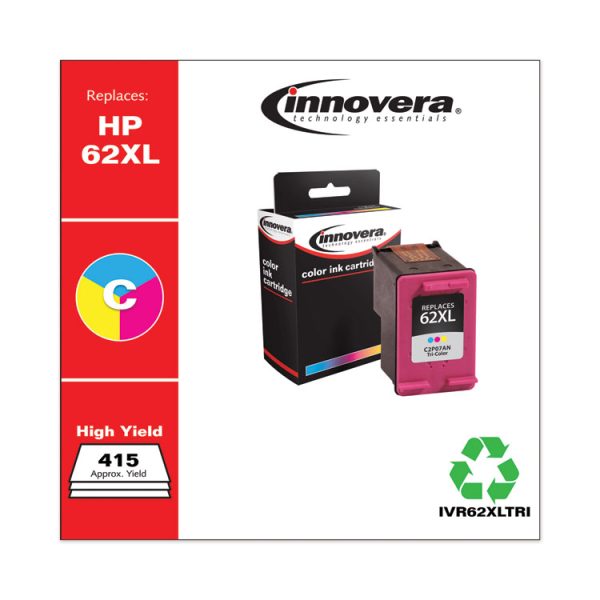 Remanufactured Tri-Color High-Yield Ink, Replacement for 62XL (C2P07AN), 415 Page-Yield - Image 2