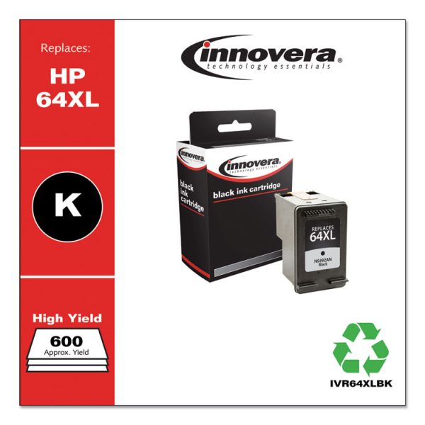 Remanufactured Black High-Yield Ink, Replacement for 64XL (N9J92AN), 600 Page-Yield - Image 2