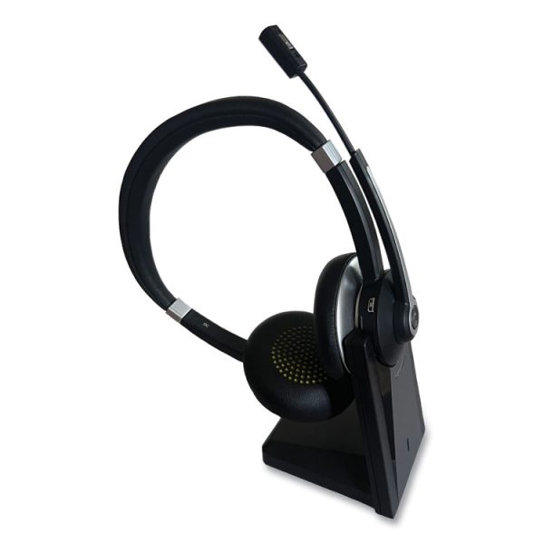 IVR70003 Binaural Over The Head Bluetooth Headset, Black/Silver - Image 3