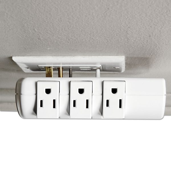Wall Mount Surge Protector, 6 AC Outlets, 2,160 J, White - Image 5