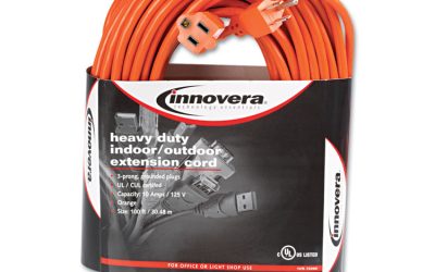 Indoor/Outdoor Extension Cord, 100 ft, 10 A, Orange