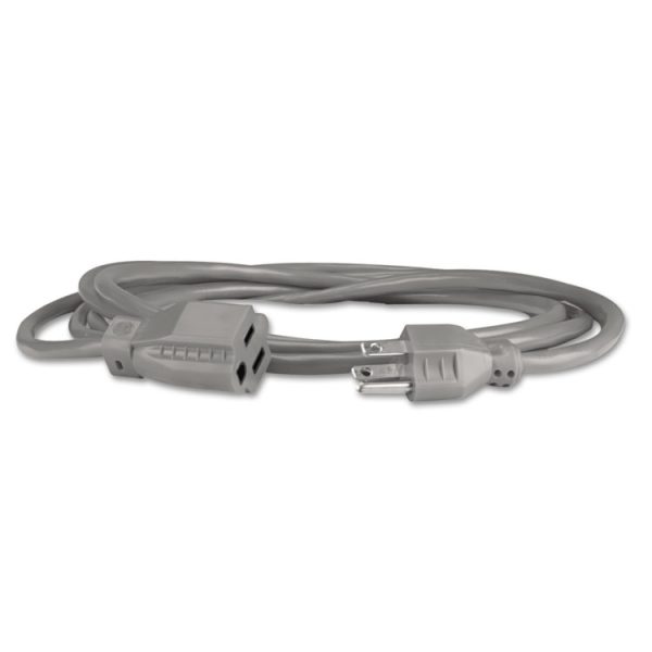 Indoor Heavy-Duty Extension Cord, 9 ft, 13 A, Gray - Image 2