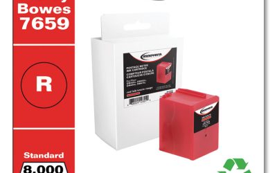 Compatible Red Postage Meter Ink, Replacement for 765-9 (7659), 8,000 Page-Yield