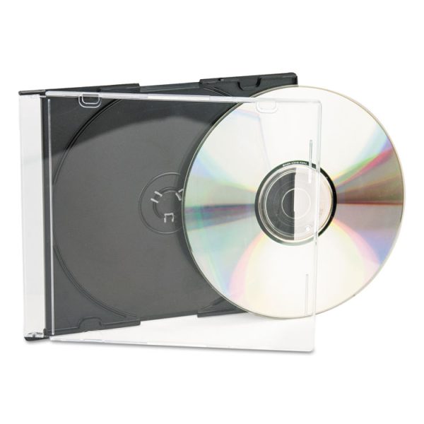 Cd/dvd Slim Jewel Cases, Clear/black, 50/pack - Image 4