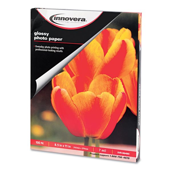 Glossy Photo Paper, 7 Mil, 8.5 X 11, Glossy White, 100/pack - Image 2