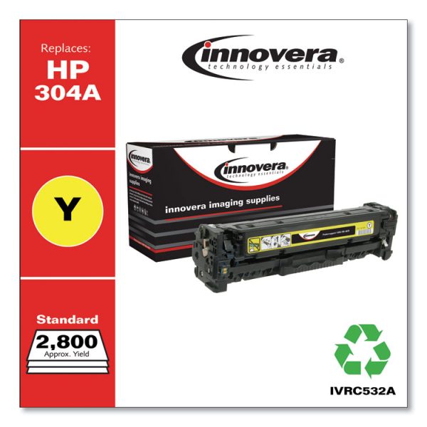 Remanufactured Yellow Toner, Replacement for 304A (CC532A), 2,800 Page-Yield - Image 2