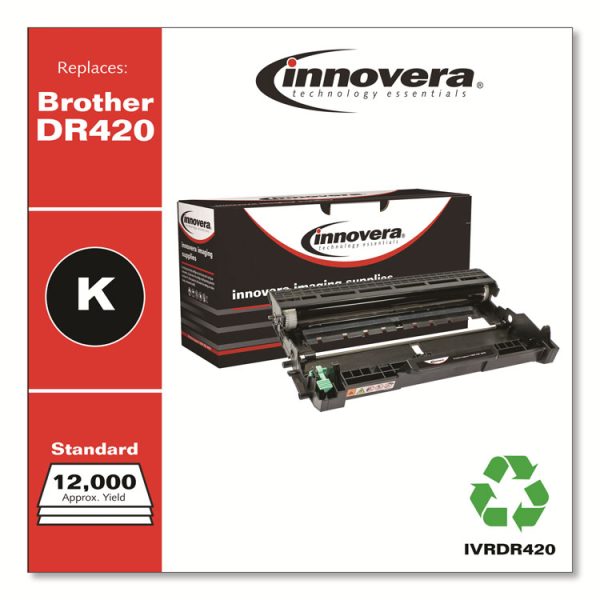 Remanufactured Black Drum Unit, Replacement for DR420, 12,000 Page-Yield - Image 2