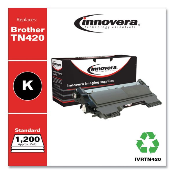 Remanufactured Black Toner, Replacement for TN420, 1,200 Page-Yield - Image 2