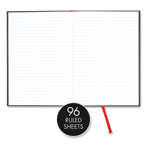 Hardcover Casebound Notebooks, SCRIBZEE Compatible, 1-Subject, Wide/Legal Rule, Black Cover, (96) 9.75 x 6.75 Sheets - Image 7