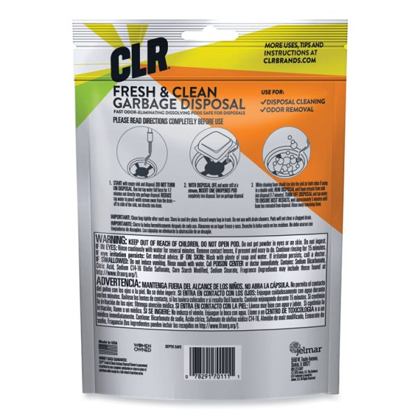 Fresh and Clean Garbage Disposal, Fresh Scent, 5 Pods/Pack, 6 Packs/Carton - Image 3