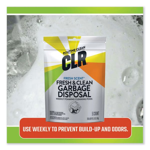 Fresh and Clean Garbage Disposal, Fresh Scent, 5 Pods/Pack, 6 Packs/Carton - Image 4