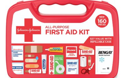 All-Purpose First Aid Kit, 160 Pieces, Plastic Case