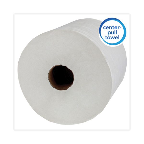 Essential Roll Center-Pull Towels, 1-Ply, 8 x 12, White, 700/Roll, 6 Rolls/Carton - Image 4