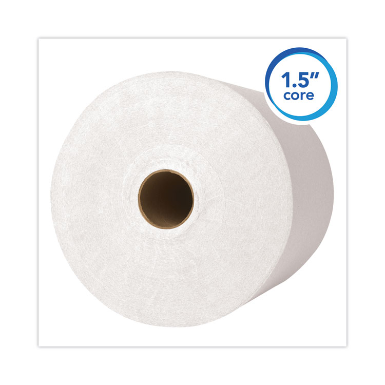 Hard Roll Paper Towels with Premium Absorbency Pockets, 1-Ply, 8" x 425 ft, 1.5" Core, White, 12 Rolls/Carton - Image 5