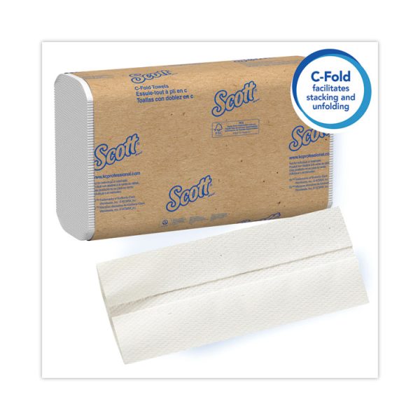 Essential C-Fold Towels for Business, Absorbency Pockets, 1-Ply, 10.13 x 13.15, White, 200/Pack, 12 Packs/Carton - Image 5