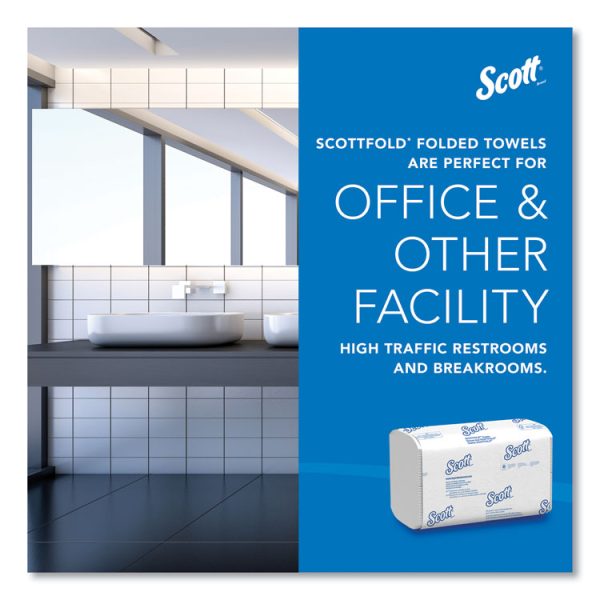 Pro Scottfold Towels, 1-Ply, 7.8 x 12.4, White, 175 Towels/Pack, 25 Packs/Carton - Image 9