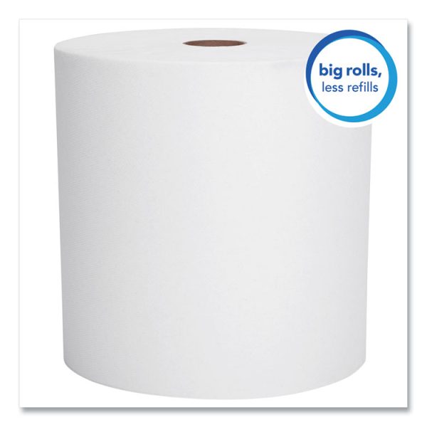 Essential High Capacity Hard Roll Towels for Business, Absorbency Pockets, 1-Ply, 8" x 950 ft, 1.75" Core, White, 6 Rolls/CT - Image 8