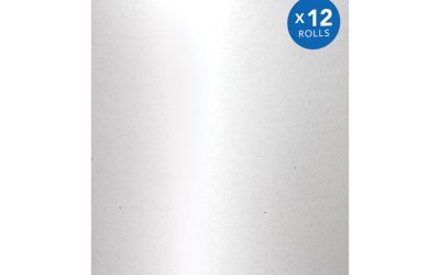 Essential Hard Roll Towels for Business, Absorbency Pockets, 1-Ply, 8″ x 400 ft, 1.5″ Core, White, 12 Rolls/Carton