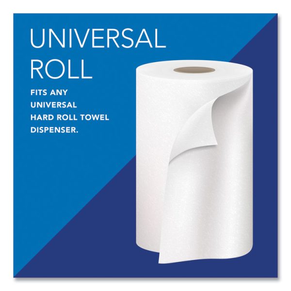 Essential Hard Roll Towels for Business, Absorbency Pockets, 1-Ply, 8" x 400 ft, 1.5" Core, White, 12 Rolls/Carton - Image 4