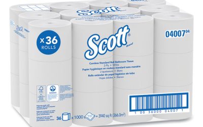 Essential Coreless SRB Bathroom Tissue, Septic Safe, 2-Ply, White, 1,000 Sheets/Roll, 36 Rolls/Carton