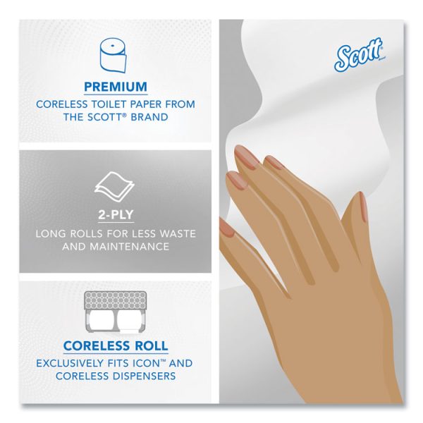 Essential Coreless SRB Bathroom Tissue, Septic Safe, 2-Ply, White, 1,000 Sheets/Roll, 36 Rolls/Carton - Image 10