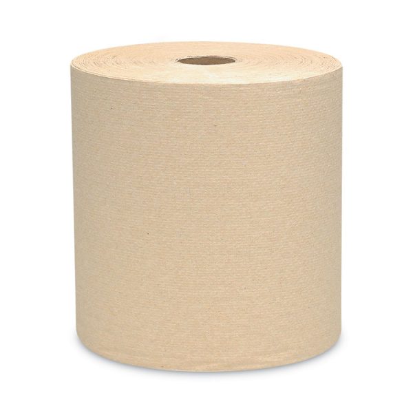 Essential Hard Roll Towels for Business, 1-Ply, 8" x 800 ft, 1.5" Core, Natural, 12 Rolls/Carton