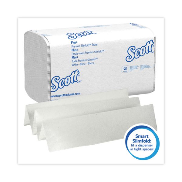 Slimfold Towels, 1-Ply, 7.5 x 11.6, White, 90/Pack, 24 Packs/Carton - Image 5