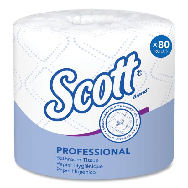 Essential Standard Roll Bathroom Tissue for Business, Septic Safe, 2-Ply, White, 550 Sheets/Roll, 80/Carton