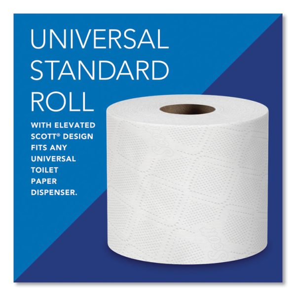 Essential Standard Roll Bathroom Tissue for Business, Septic Safe, 2-Ply, White, 550 Sheets/Roll, 80/Carton - Image 4