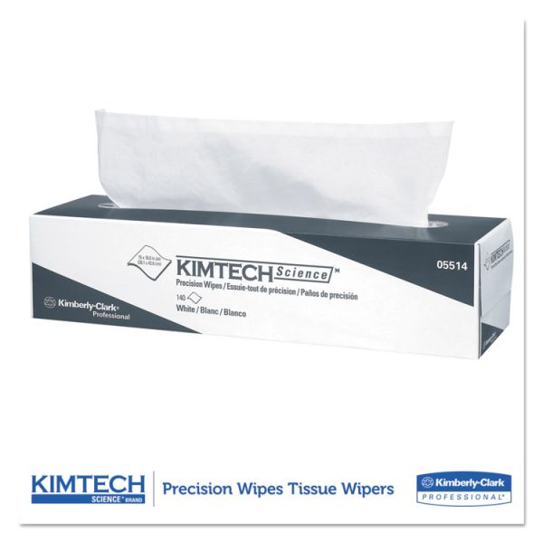 Precision Wipers, POP-UP Box, 2-Ply, 14.7 x 16.6, Unscented, White, 92/Box, 15 Boxes/Carton - Image 3