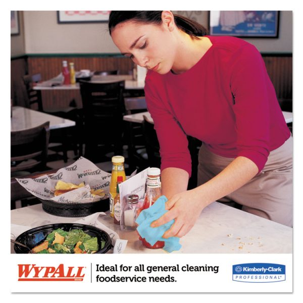 X70 Foodservice Towels, 1/4 Fold, 12.5 x 23.5, Unscented, Blue, 300/Carton - Image 5