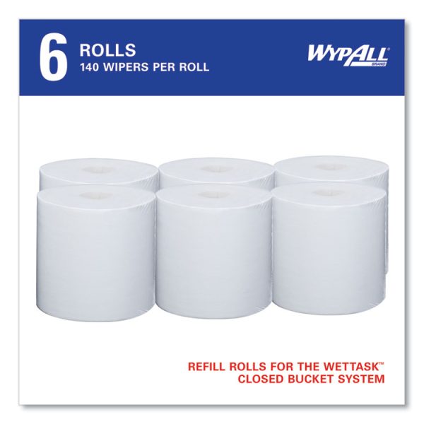 Critical Clean Wipers for Bleach, Disinfectants, Sanitizers WetTask Customizable Wet Wiping System, 90/Roll, 6 Rolls/Carton - Image 3