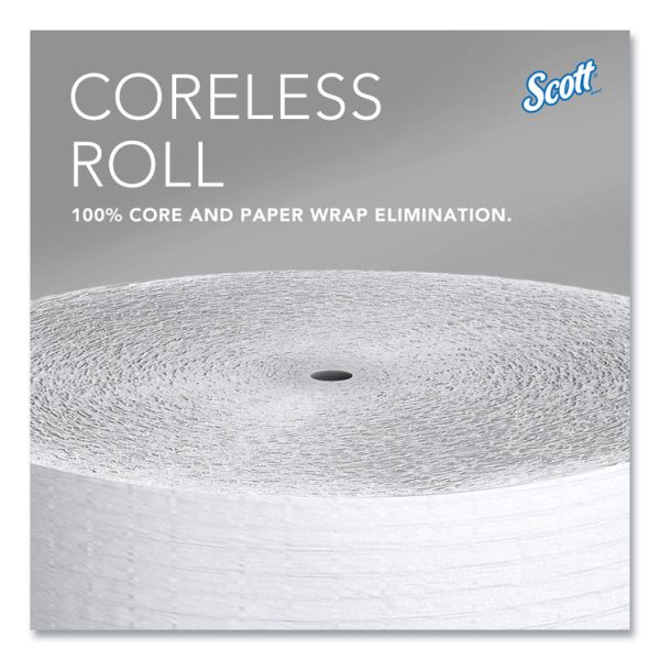 Essential Coreless JRT, Septic Safe, 1-Ply, White, 3.75 x 2,300 ft, 12 Rolls/Carton - Image 4