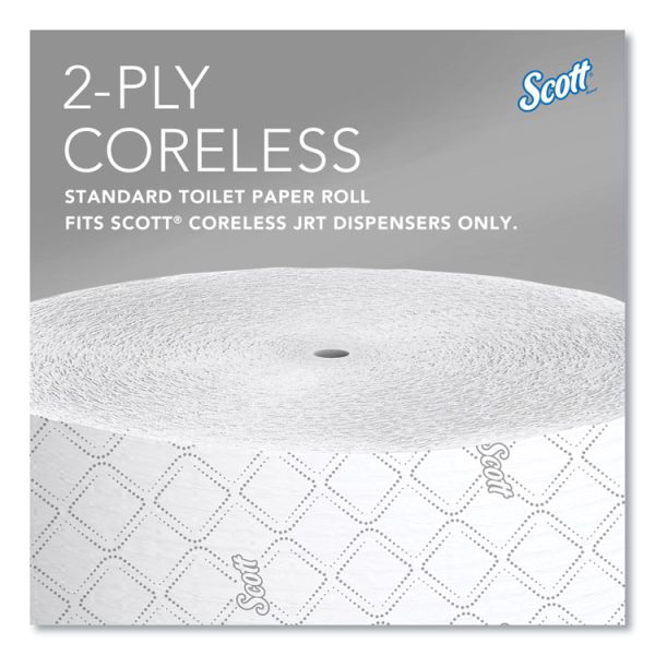 Essential Coreless JRT, Septic Safe, 2-Ply, White, 3.75" x 1,150 ft, 12 Rolls/Carton - Image 5