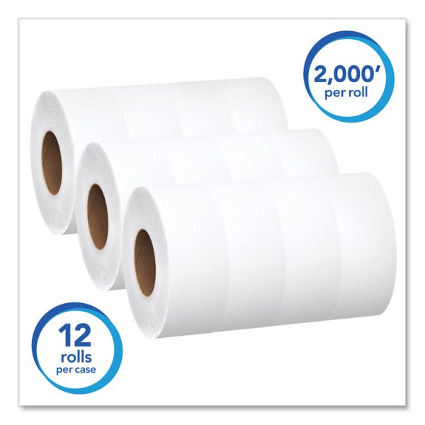 Essential JRT Jumbo Roll Bathroom Tissue, Septic Safe, 1-Ply, White, 3.55" x 2,000 ft, 12 Rolls/Carton - Image 3