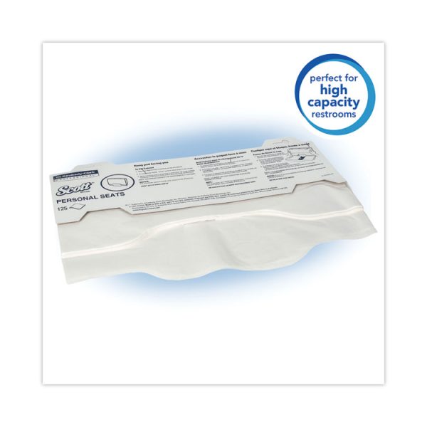 Personal Seats Sanitary Toilet Seat Covers, 15 X 18, White, 125/pack, 24 Packs/carton - Image 4