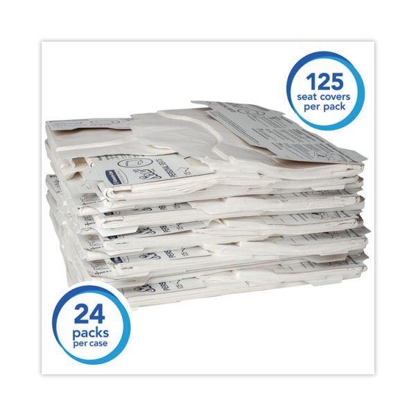 Personal Seats Sanitary Toilet Seat Covers, 15 X 18, White, 125/pack, 24 Packs/carton - Image 2