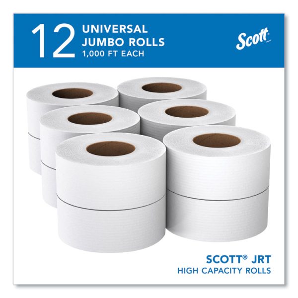 Essential JRT Jumbo Roll Bathroom Tissue, Septic Safe, 2-Ply, White, 3.55" x 1,000 ft, 12 Rolls/Carton - Image 2