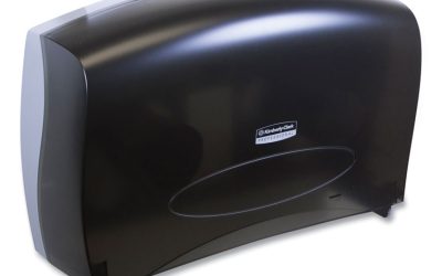 Cored JRT Jumbo Combo Tissue Dispenser, 20.4 x 5.8 x 13.1, Smoke/Gray