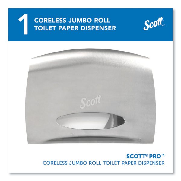 Pro Coreless Jumbo Roll Tissue Dispenser, EZ Load, 14.38 x 6 x 9.75, Stainless Steel - Image 2