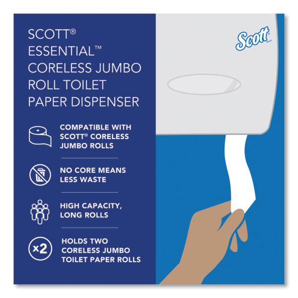 Essential Coreless Twin Jumbo Roll Tissue Dispenser, 20 X 6 X 11, Black - Image 10