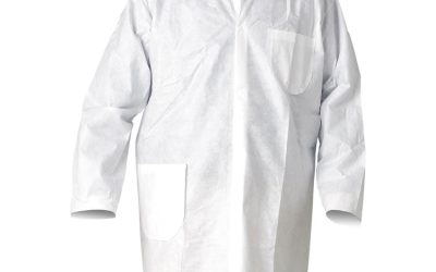 A20 Breathable Particle Protection Lab Coats, Snap Closure/open Wrists/pockets, X-Large, White, 25/carton