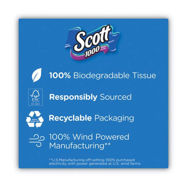 Toilet Paper, Septic Safe, 1-Ply, White, 1,000 Sheets/Roll, 12 Rolls/Pack, 4 Pack/Carton - Image 7