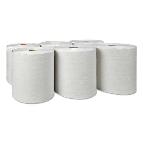 Hard Roll Paper Towels with Premium Absorbency Pockets, 1-Ply, 8" x 600 ft, 1.5" Core, White, 6 Rolls/Carton - Image 4