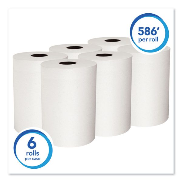 Slimroll Towels, Absorbency Pockets, 8" x 580 ft, White, 6 Rolls/Carton - Image 2