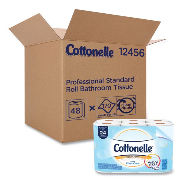 Clean Care Bathroom Tissue, Septic Safe, 1-Ply, White, 170 Sheets/roll, 48 Rolls/carton - Image 2