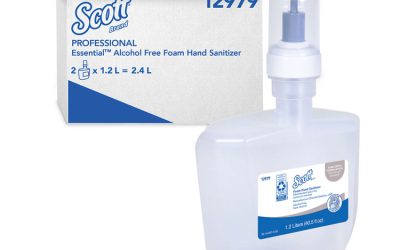 Essential Alcohol-Free Foam Hand Sanitizer, 1,200 Ml, Unscented, 2/carton