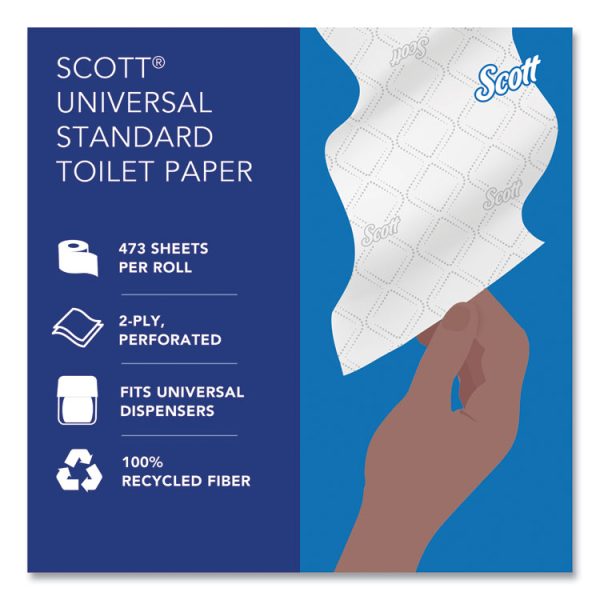 Essential 100% Recycled Fiber SRB Bathroom Tissue, Septic Safe, 2-Ply, White, 473 Sheets/Roll, 80 Rolls/Carton - Image 10