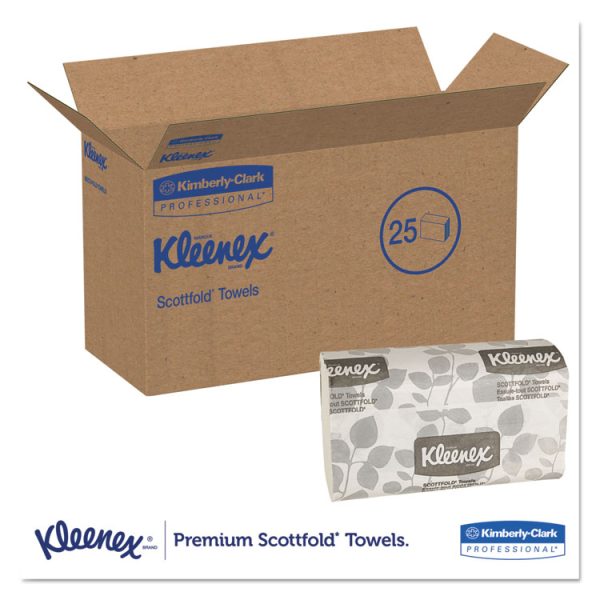 Premiere Folded Towels, 1-Ply, 7.8 x 12.4, White, 120/Pack, 25 Packs/Carton - Image 2