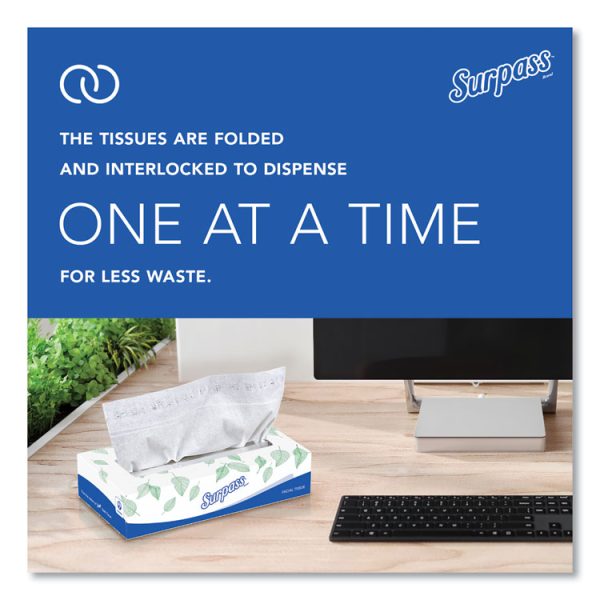 Facial Tissue for Business, 2-Ply, White, Flat Box, 100 Sheets/Box, 30 Boxes/Carton - Image 6